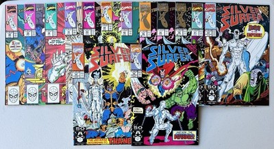 Silver Surfer 14 Book Lot Between #34-58 Featuring Thanos And Infinity Gauntlet