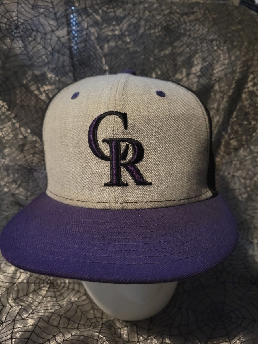 Colorado Rockies New Era 59FIFTY Fitted Hat Cap 7 3/8 Purple Gray