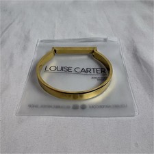Louise Carter Gold Tone Stainless Steel Hinged Cuff Bangle Bracelet