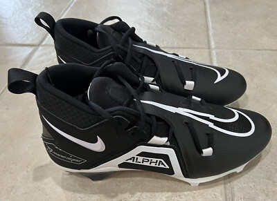 Nike Alpha Menace Pro 3 Mid Football Cleats Black Mens Size  display picture 3