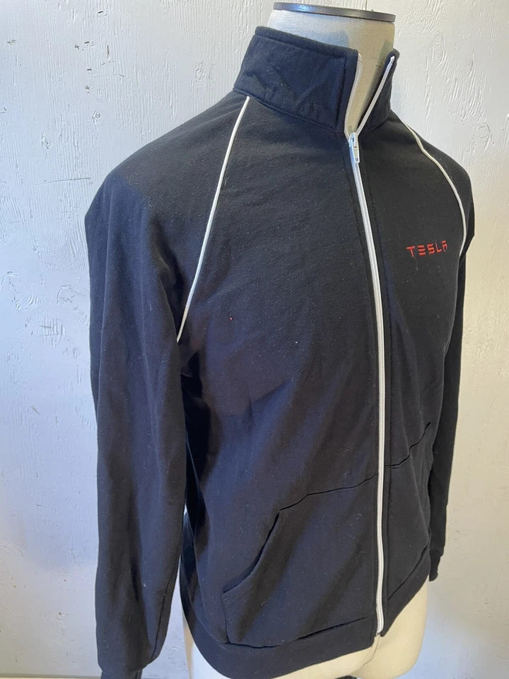 CHAQUETA DE PISTA TESLA Employee Negra PEQUEÑA de American Apparel California Fleece Foto 4 de 4