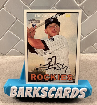 2016 Topps Heritage Trevor Story High # 707 Short Print Rookie Card (RC)