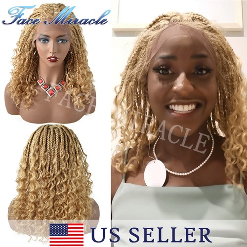 Box Braided Wig Lace Front Braids Baby Hair Black Women Cornrow Synthetic Hair - 第 45/50 張圖片