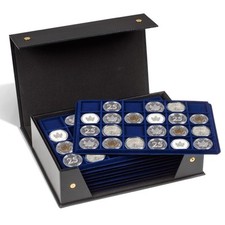 American Silver Eagle Coin Box Folder Lighthouse Tablo Storage Case w/ 10 Trays