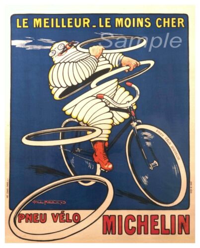 VINTAGE MICHELIN TYRES ADVERTISING A4 POSTER PRINT - Picture 1 of 1