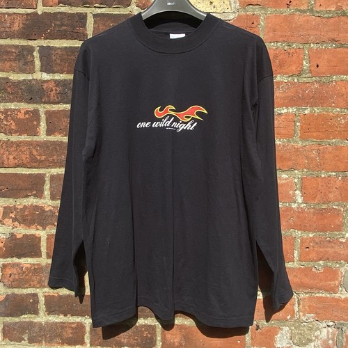 Camiseta Bon Jovi Tour 2001 Grande Manga Larga Una Noche Salvaje Pantalla Estrellas De Colección