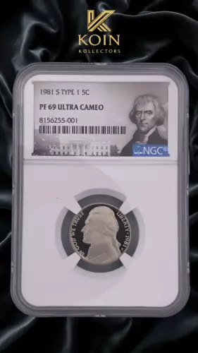 1981-S Type 1 Jefferson Nickel – NGC PF69 Ultra Cameo