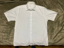 Yves Saint Laurent Men Pour Homme White Button Up Shirt Short Sleeves Size L