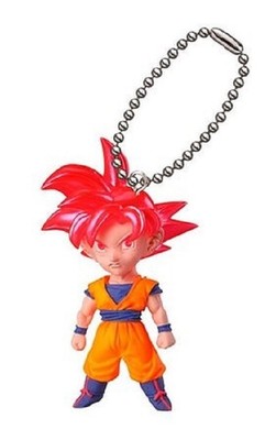 Dragon Ball Gashapon Keychain UDM Best 23 SS God Goku Dragon Ball Gashapon Keychain UDM Best 23 SS God Goku