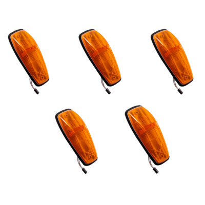 5Pcs Cab Marker Roof Light LED Amber Fit For Mack CH CXU Truck