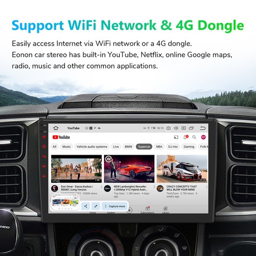 CAM+OBD+Double DIN 10.1"Android 13 8Core 6+64 Car Stereo FM Radio CarPlay 4G LTE - Picture 15 of 24