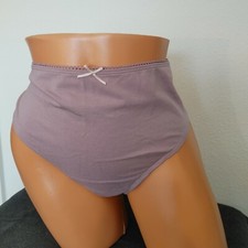 Lane Bryant Cacique Cotton Plus 22/24 Thong Panty Elderberry Purple Lace