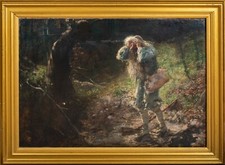 Large 19th Century Scene Of Daniel Defoe's Robinson Crusoe JAMES ELDER CHRISTIE