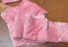 hand dyed velvet 2" silk ribbon frayed edges trim 43"pc made in USA