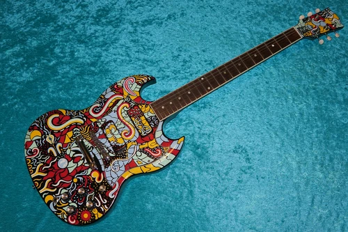 !!!!! Custom Painted Gibson SG USA guitar vintage design