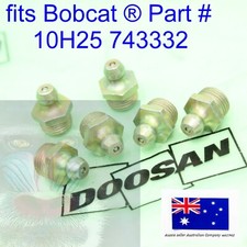fits 6x Bobcat Grease Nipple 10H25 BL475 BL570 BL575 200 220 225 310 313 319 321