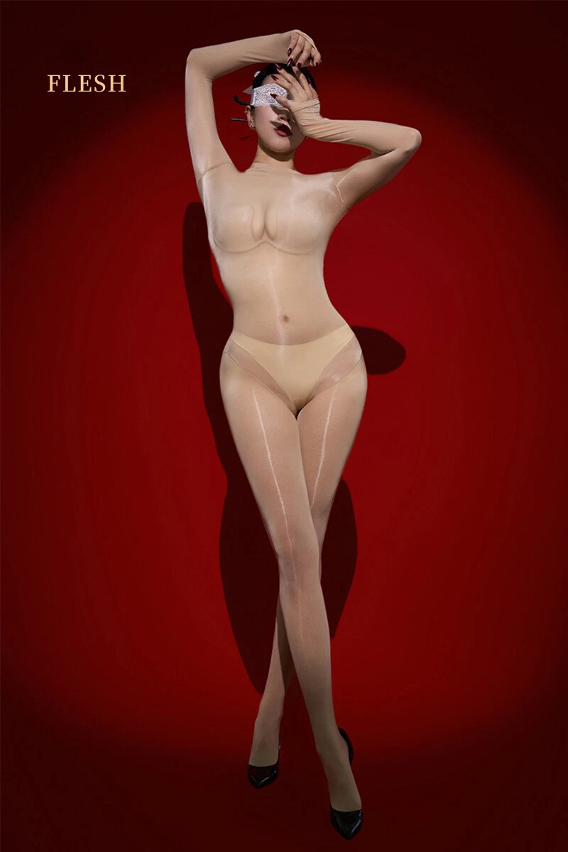 High Quality Oil Shiny Bodysuit Glossy Transparent Seamless Full Body stockings