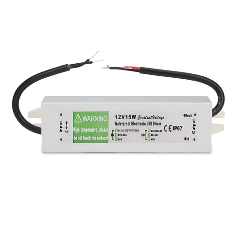 Transformador de fuente de alimentación de controlador LED IP67 240V DC12V 15W iluminación LED - Imagen 2 de 7