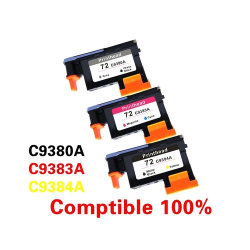 3PCS 72 Printhead compatible for hp72 T610 T620 T7770 T790 T1120 T1120ps T1100ps