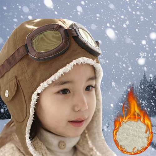 Warm Children Hat Autumn Winter Velvet Fashion Pilot Hat for Boys and Girls - Picture 11 of 14