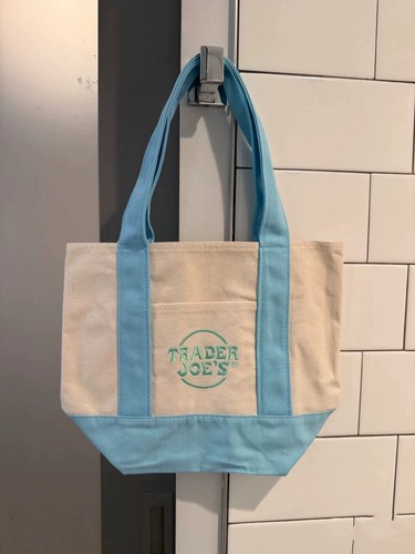 NUEVO BOLSO DE MANO TRADER JOE'S MINI PASTEL EDICIÓN LIMITADA - ROSA PÚRPURA AZUL VERDE - Imagen 13 de 15