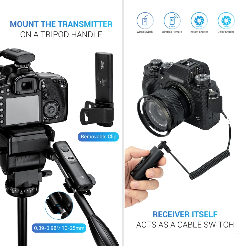 JJC Wireless Remote Control Replaces Fujifilm RR-100 for X100T X100F X-H1 X-Pro2 - Image 2 of 4
