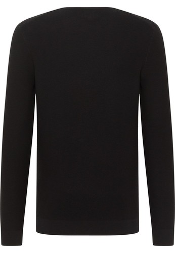 Mustang Hombre Cuello Redondo Jersey Pachai - Regular Fit S - 6XL Azul Negro - Imagen 7 de 7