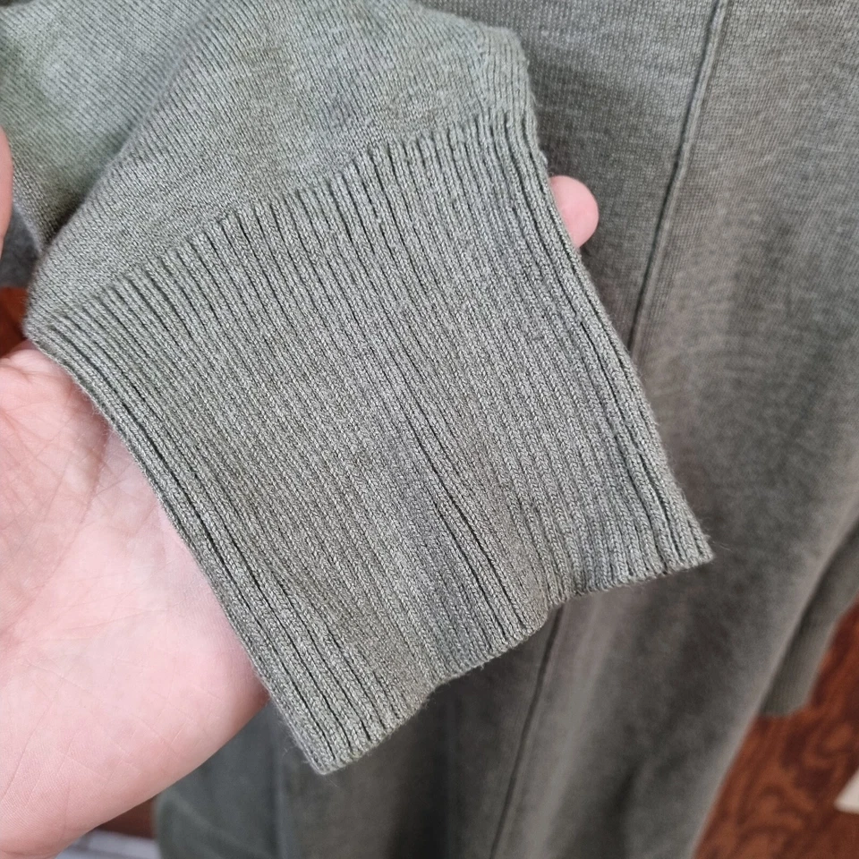 Cárdigan para mujer Kim Rogers frente abierto verde manga larga talla L Foto 4 de 4