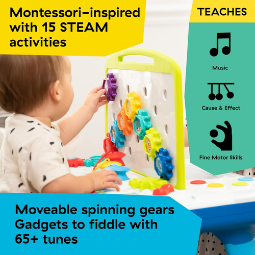 Curiosity Table Activity Station Table Toddler Toy with Lights and Melodies, Age - Picture 2 of 12