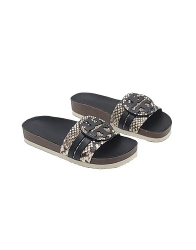 Neu Tory Burch Leigh anatomische Folie gestempelt Schlange bedruckt Größe 7