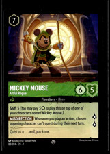 Disney Lorcana The First Chapter Mickey Mouse Artful Rogue Non Foil 88/204