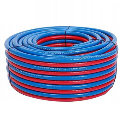 Doppelleitung Schweißschlauch 20 bar für Sauerstoff und Acetylen 5/16'' 6mm 9mm Zuschnitt