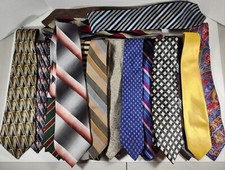 LOT OF 16 DRESS TIES MIXED BRANDS COLORS AND DESIGNS
