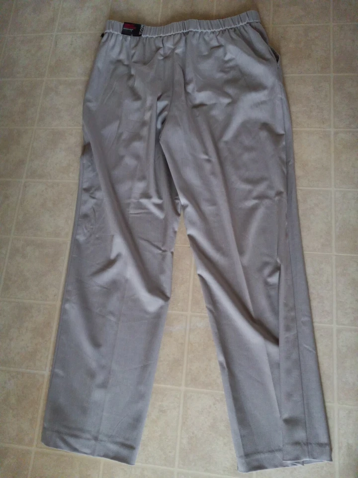 WOMENS BRIGGS NEW YORK HEATHER TAUPE CASUAL DRESS PANTS SZ 14 NEW - Image 3 of 4