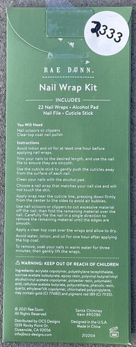 Rae Dunn Nail Wrap Kit Christmas Naughty Or Nice Manicure Sticker Set #2333 - 第 6/8 張圖片