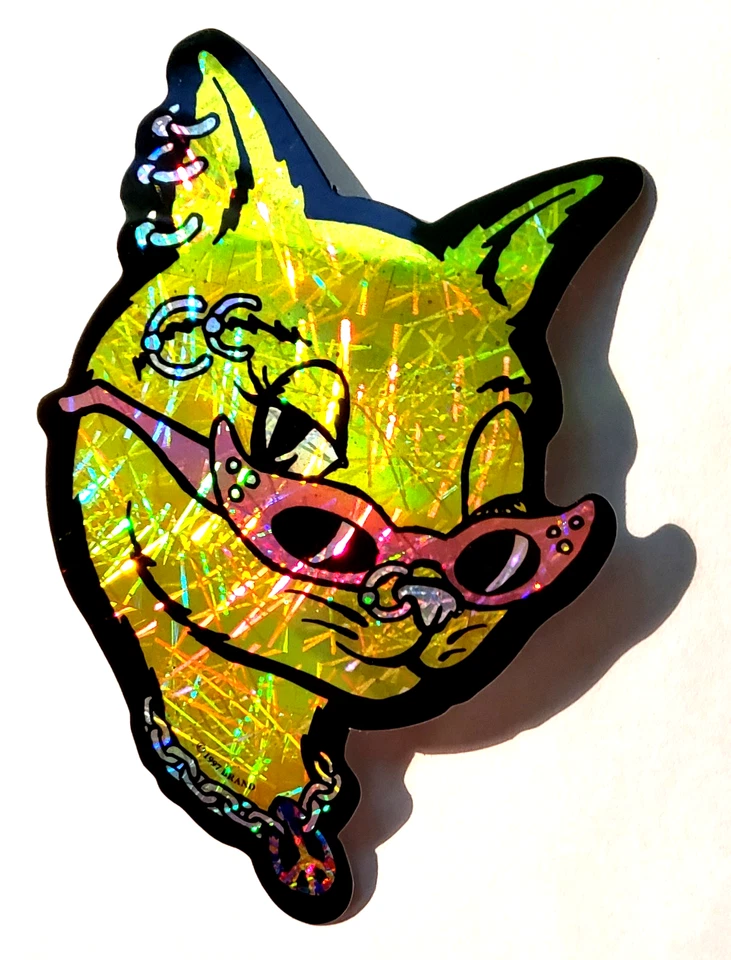 PENDIENTES GAFAS RETRO AÑOS 90 GUIÑANDO GATOS 9 VENDING VARIEDAD PEGATINAS *ELIGE UNA* Foto 2 de 4