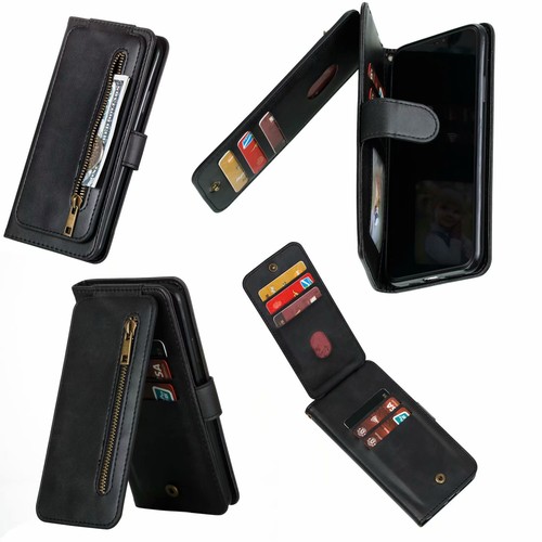 Geldbörse Etui Mode Geldbörse mit Klappreißverschluss Abdeckung Ständer Karten Halter für alle iPhones - Bild 6 von 17