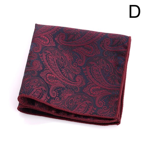 2Pcs Men's Pocket Square Handkerchief Paisley Silk Hankies Wedding Party Dress - Picture 24 of 40