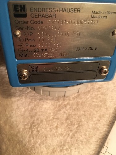 ENDRESS+HAUSER CERABAR S PMP731 TRASMETTITORE DI PRESSIONE A SICUREZZA INTRINSECA **NUOVO** - Foto 9 di 12