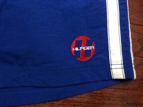 2000 TOMMY HILFIGER BOARD SHORTS MENS XL BLUE RED SWIM TRUNKS BATHING SUIT e - Picture 2 of 8