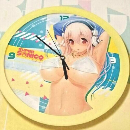 Super Sonico Yellow Big Clock Bikini Ver from Japan Authentic - Afbeelding 1 van 4