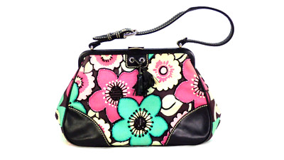 Isabella Fiore Tasche Vintage Blumen Handtasche Rahmentasche Perlen Bohemian Schultertasche