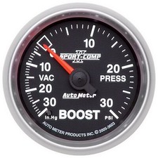Autometer 3603 Sport-comp Ii Mechanical Boostvacuum Gauge
