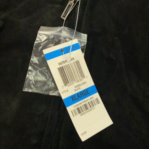 Style & Co Suede Jacket Womens XL Black Leather Zip Up Lined NWT - Picture 4 of 13