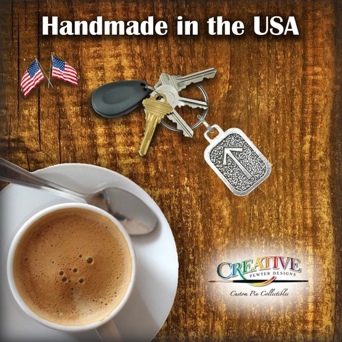 Viking Rune Keychains, Rune Key chain Pewter Nordic Key Ring Charms, Made in USA - Picture 149 of 162