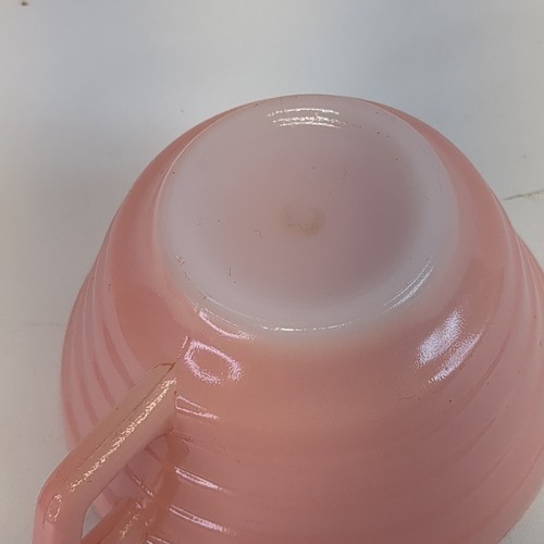 VNT 1930-50 Hazel Atlas Coffee Cup Pink Old Hollywood Moderntone - Picture 5 of 8
