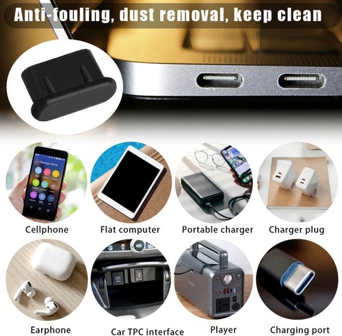 USB-C Dust Plug Cover for Samsung Google Pixel Moto OnePlus & Type-C Devices - 第 5/5 張圖片