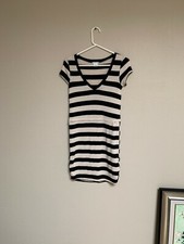 Booperativ Women Strip Dress Black White Size XS USA Made