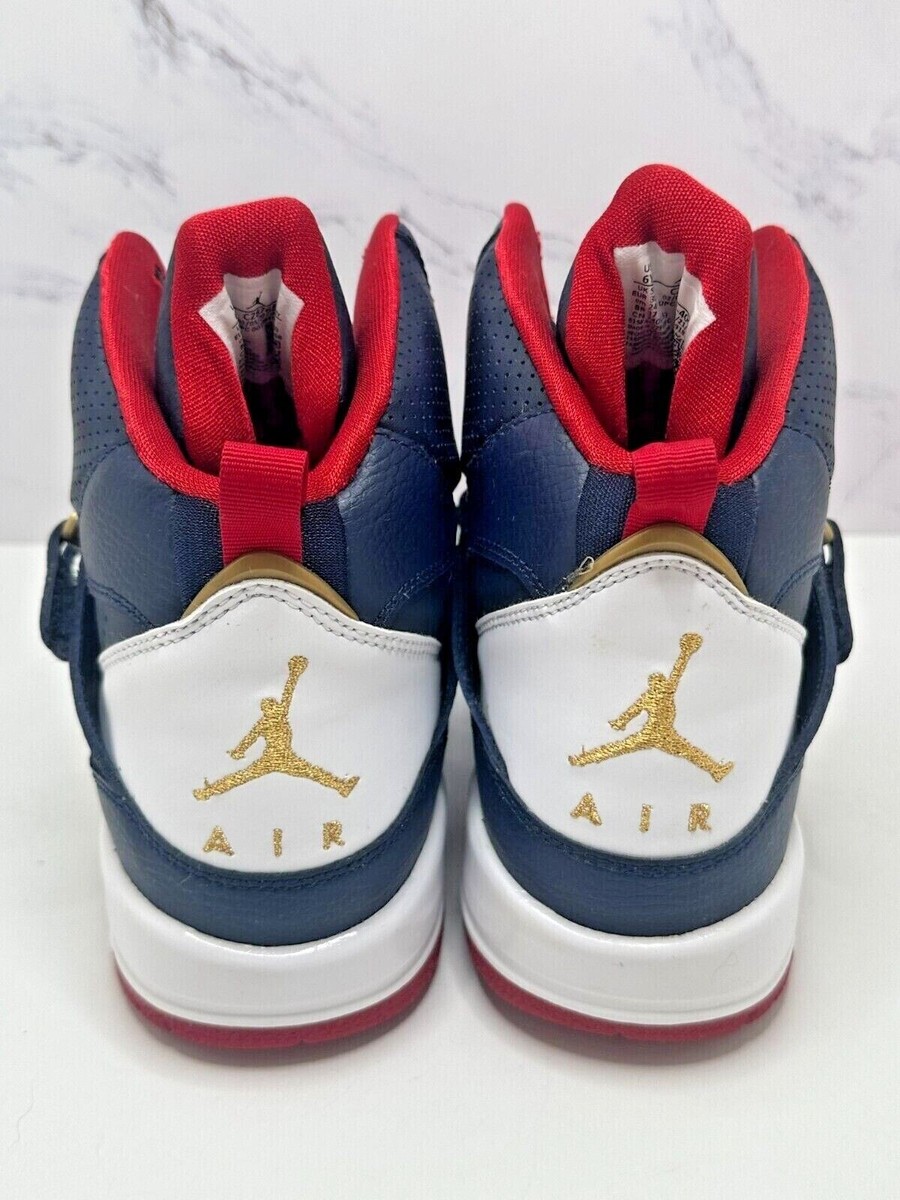 NIKE AIR JORDAN FLIGHT 45 HIGH (GS) BLUE-RED SZ 7Y-WOMENS SZ