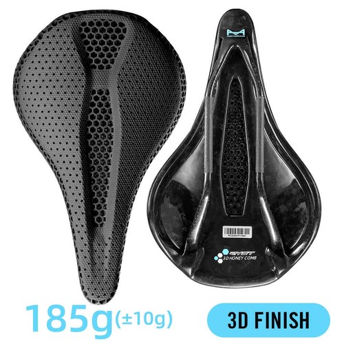 RYET Sella Bici Carbonio Stampata 3D 145/155MM Leggera 130g Unisex Strada MTB Gr - Foto 9 di 11